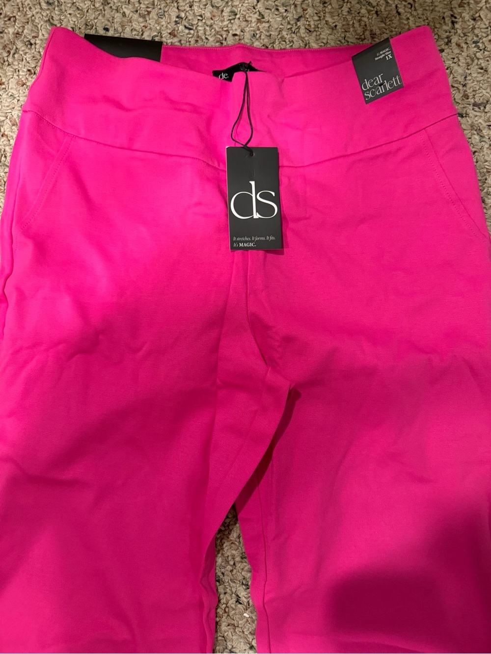 NWT Dear Scarlett Magic Straight Pants in Hot Pink - Size XL - Picture 7 of 7